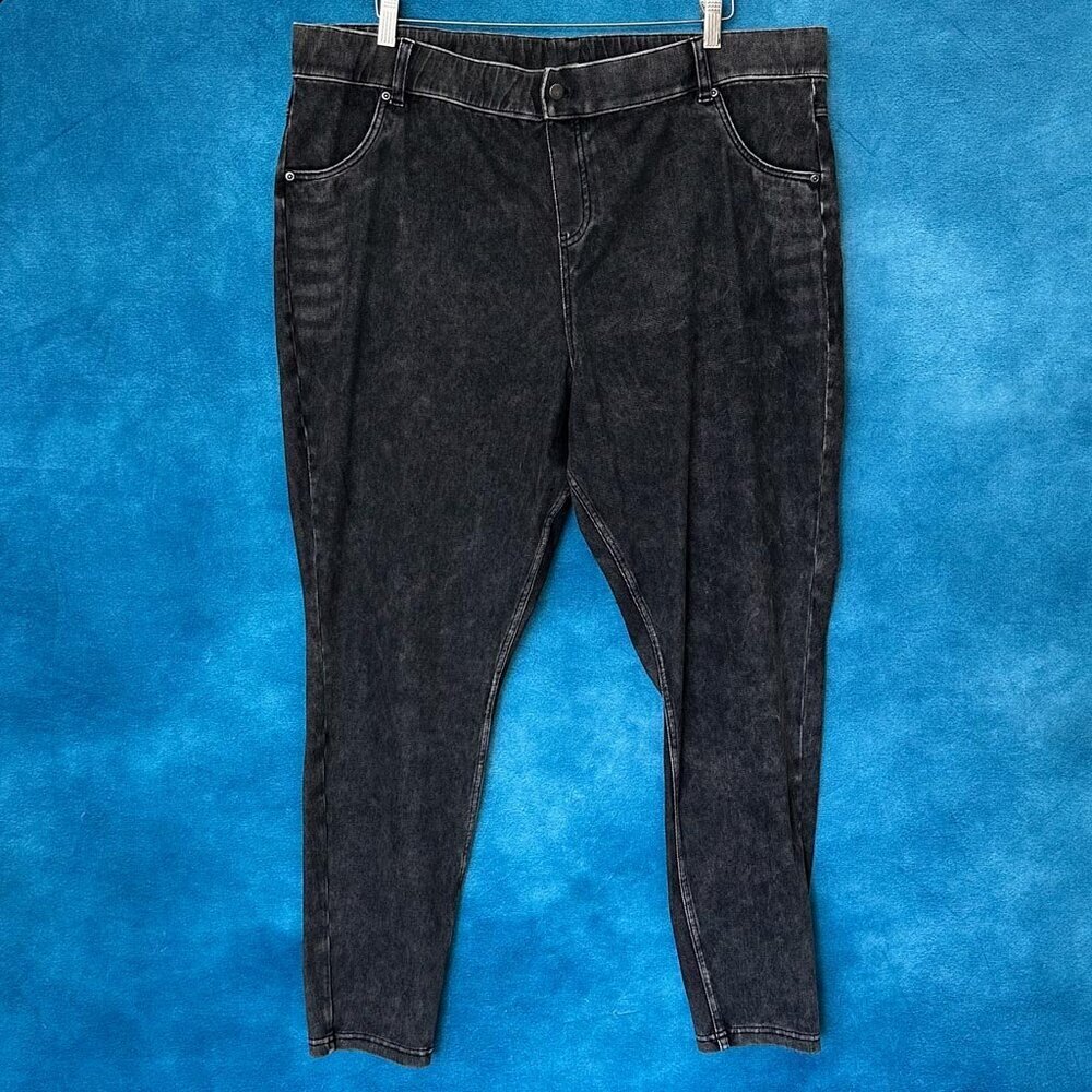 HUE Black Jeggings Stretch Jeans, 3X